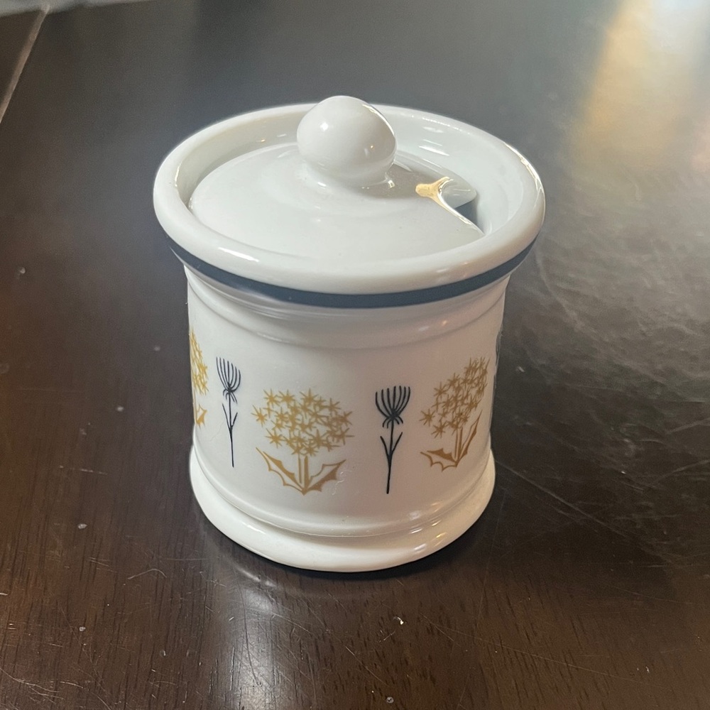 Vintage Shenango China jam/mustard lidded pot